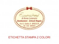 Etichette adesive per bomboniere e confetterie (mm 36x28)  (cod.19H)